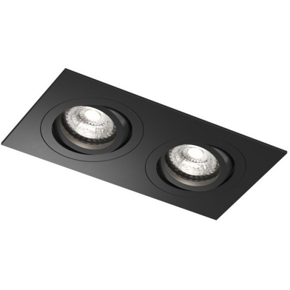 Встраиваемый влагозащищённый светильник HYDRO, IP44, 2?15 Вт LED макс., GU10, алюминий, чёрный