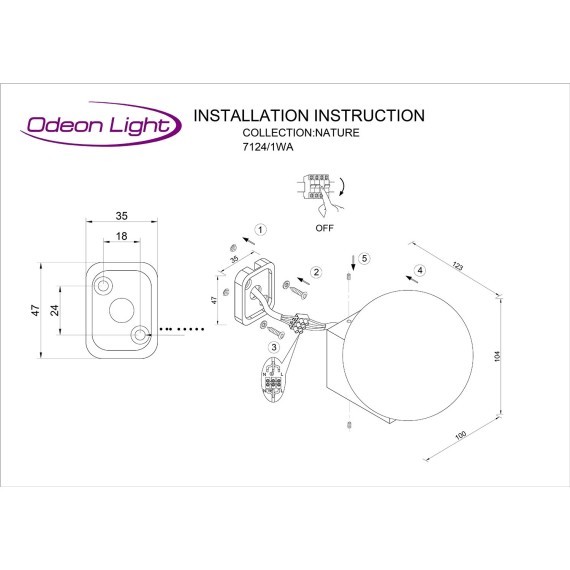 Фасадный светильник IP54 LED 1*G9 LED*5W 220-240V VIVA 7124/1WA