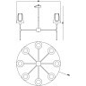 Люстра на штанге Freya FR5196PL-08CH Tida под лампы 8xE14 40W