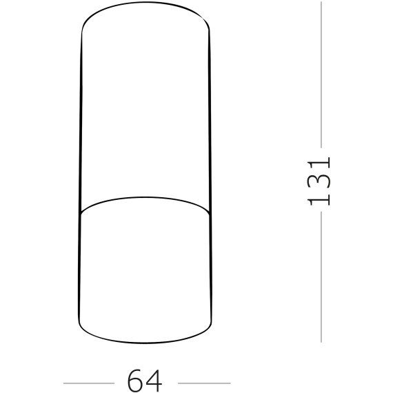 ST100.512.01 Светильник потолочный Белый GU10 1*50W IP20 D64xH131 220V Без ламп Накладные светильники