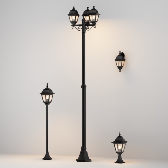 Уличный наземный светильник Maytoni O004FL-01B Abbey Road IP44 под лампу 1xE27 60W