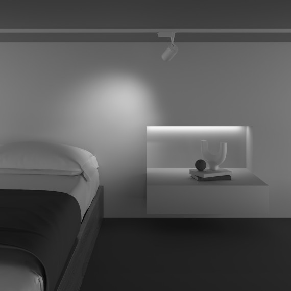 Однофазный двужильный светодиодный трековый светильник Maytoni Unity TR003-1-6W4K-M-W Vuoro 4000К 460Лм CRI90+ 36° 6Вт