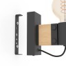 43903 Бра BAILRIGG, 1X40W (E27), H135, сталь, дерево, черный, коричневый
