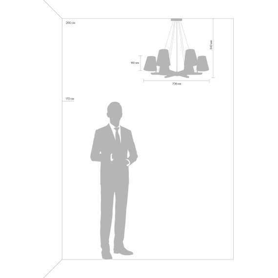 Люстра подвесная Freya FR8019PL-06W Arellano под лампы 6xE14 40W