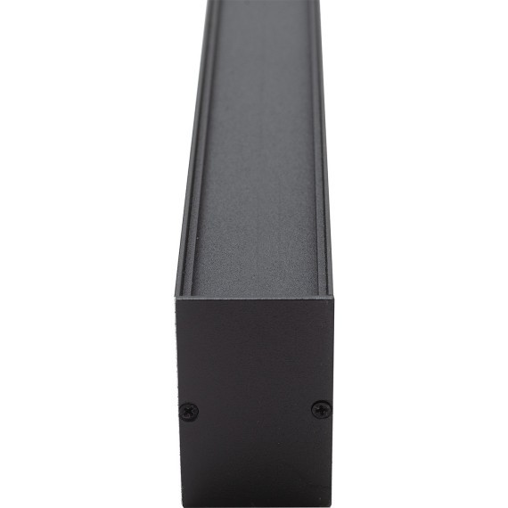 DK9204-BK Линейный черный светодиодный влагозащищенный светильник 200см, накладной/подвесной, тросы 2м в компл. 52Вт 4200Лм 4000К 120° CRI90 RAL9005 IP44 DENKIRS HALS