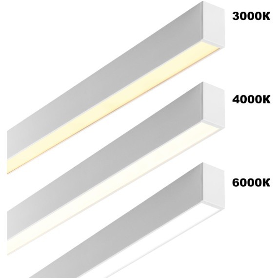 Светильник линейный Novotech  светодиод. с переключ. цв. температуры IP20 LED 40W 220-240V 3000К\4000К\6000К FATTO 359604
