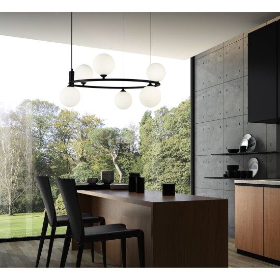 Подвесной светильник кольцом Maytoni MOD013PL-06B RING под лампы 6xG9 25W