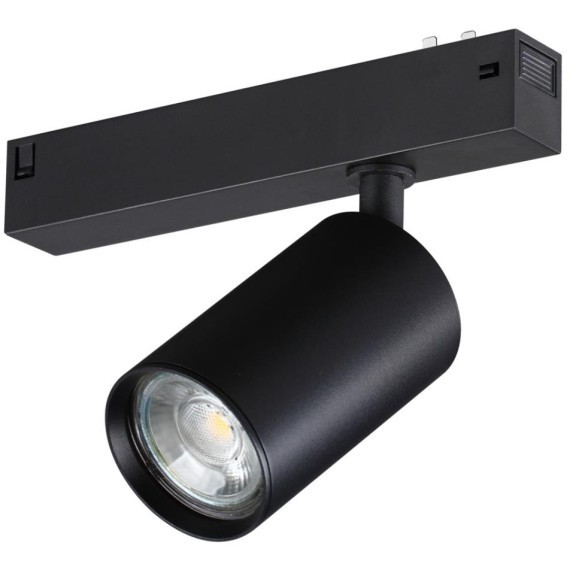 359965 Черный трековый светильник под сменную лампу GU10 макс 50W Novotech VECTOR