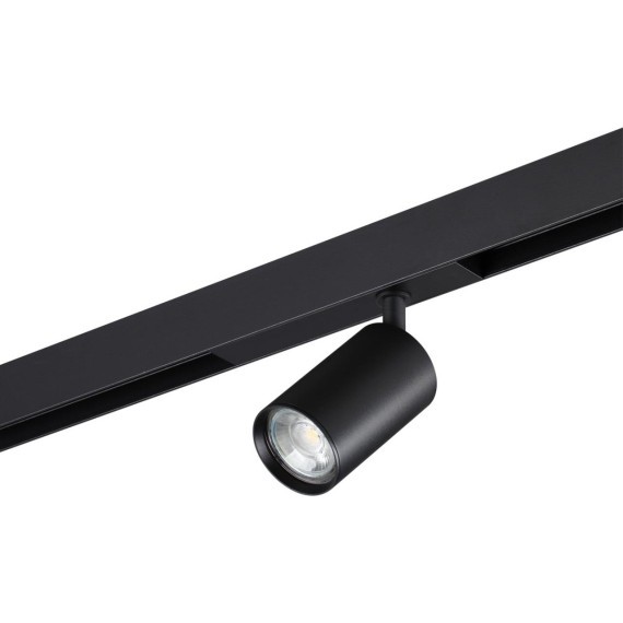 359965 Черный трековый светильник под сменную лампу GU10 макс 50W Novotech VECTOR