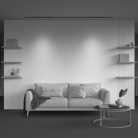 TR232-2-15W3K-B Трековый магнитный уменьшенный светильник для низкопроф. шинопроводов 15Вт 36° 3000К 1180Лм CRI90 Maytoni Exility-S