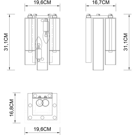 Настенный светильник Divinare CASCATA 7666/17 AP-2