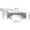 ST001.129.00 Профиль 2м для монтажа однофазного шинопровода в гарпунный натяжной потолок