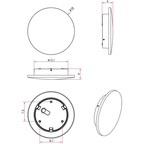 Фасадный светильник LED 2700/3400/4000 540Lm  Arte Lamp NIMBO A1510AL-1BK