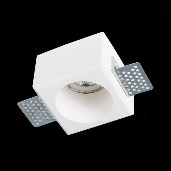 ST252.508.01 Св-к встр. из гипса Белый GU10 1*50W  IP20 L80xW80xH52 180-240V Без ламп Встраиваемые светильники