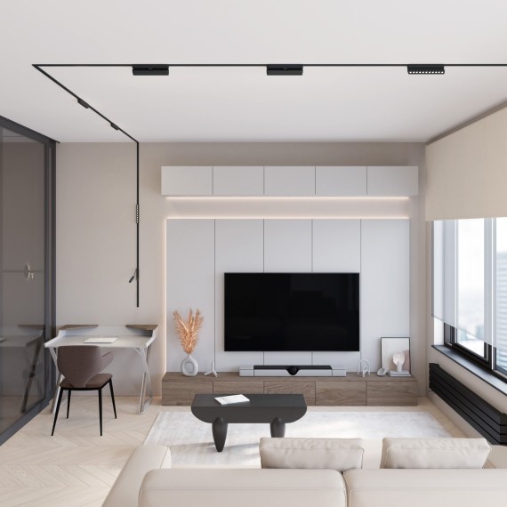 DK5368-BK Трековый магнитный светодиодный SMART (TUYA, Алиса, Bluetooth, Wi-Fi) светильник Denkirs AIR 48V CRI90+ 2700-6500К 872Лм 36° 12Вт