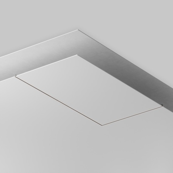 Шинопровод 2м с каналом для LED ленты встраиваемый в ГКЛ 12,5 мм TRX034LS-222B