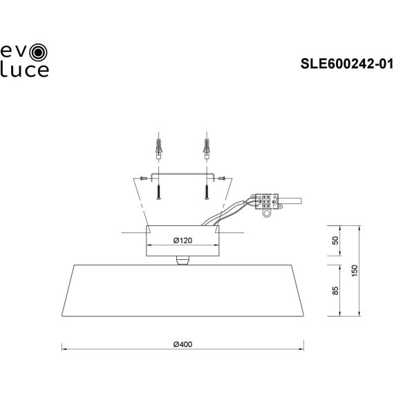 SLE600242-01 Светильник потолочный Черный/Белый LED 1*30W 3000K VIGO