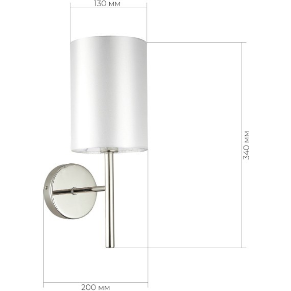 SLE107301-01 Светильник настенный Никель/Белый E14 1*40W NOIA