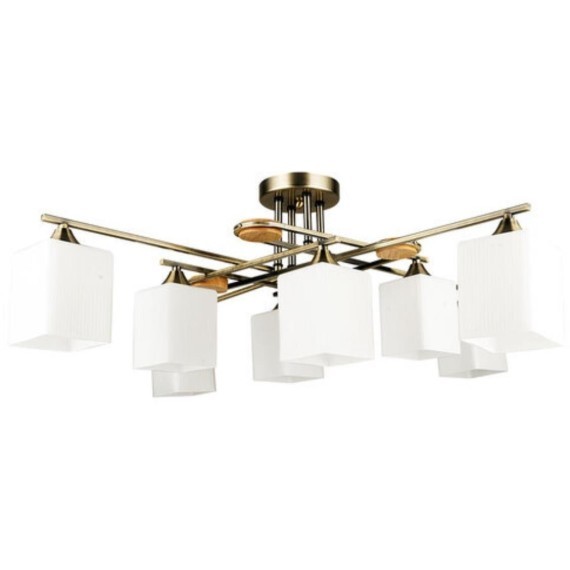 Потолочная люстра с 8 стеклянными плафонами под лампы цоколя E27 Arte Lamp LARGO A4497PL-8AB