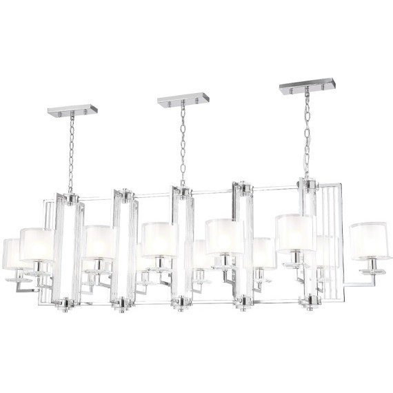 Люстра Crystal Lux NICOLAS SP12 L1600 NICKEL/WHITE