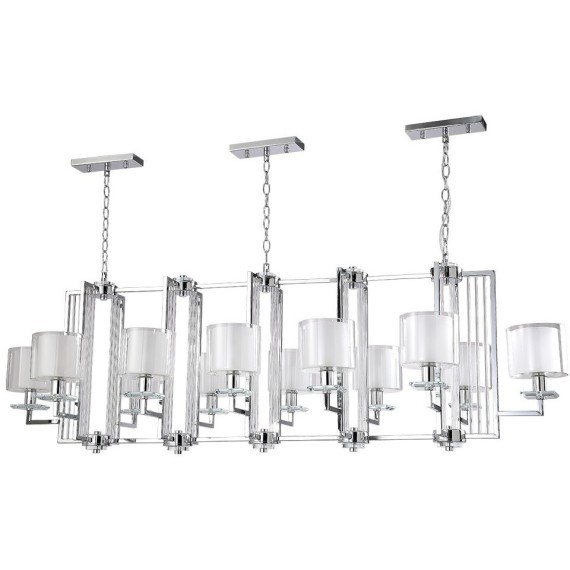 Люстра Crystal Lux NICOLAS SP12 L1600 NICKEL/WHITE