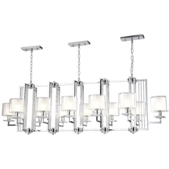 Люстра Crystal Lux NICOLAS SP12 L1600 NICKEL/WHITE