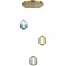 SL1193.303.03 Светильник подвесной ST-Luce Латунь/Янтарный,Дымчатый,Голубой LED 3*11,2W 3000K SUMMER
