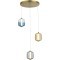 SL1193.303.03 Светильник подвесной ST-Luce Латунь/Янтарный,Дымчатый,Голубой LED 3*11,2W 3000K SUMMER
