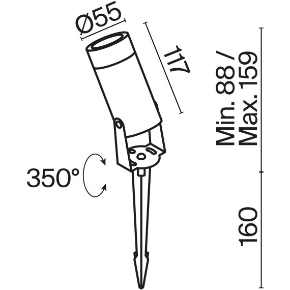 Ландшафтный светильник Outdoor O050FL-L5GF3K