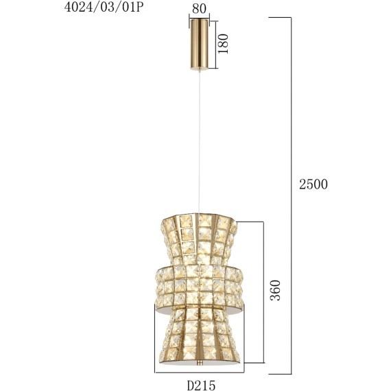Светильник подвесной Stilfort Karnelli Ra95 3000-6000K 4024/03/01P 