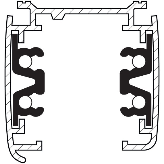 Трек четырехконтактный 3-фазный стыковочными пазами (круглые медные жилы), 2м Quattro Lightstar 504028-R