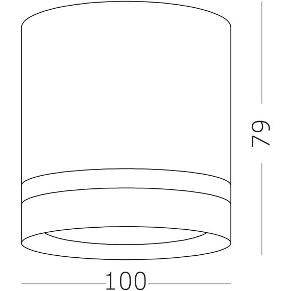 ST115.432.12 Светильник потолочный Черный LED 1*12W 3000K 840Lm Ra90 120° IP20 D79xH100 170-240V Накладные светильники