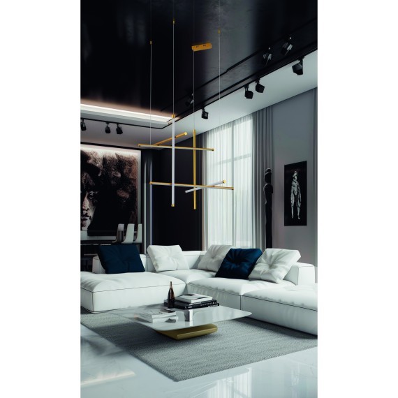 SL6207.203.70 Светильник подвесной ST-Luce Матовое золото LED 1*70W 3000K RETICO