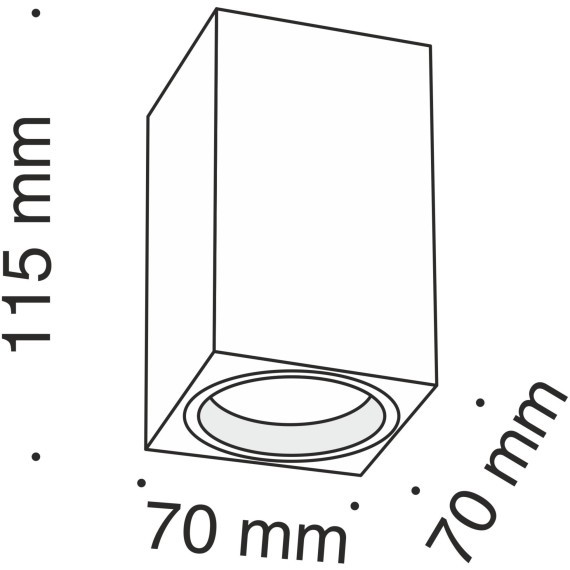 Накладной потолочный светильник Maytoni C011CL-01W FOCUS под лампу 1xGU10 50W