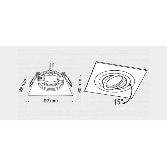 Встраиваемый светильник Maytoni DL023-2-01B Atom под лампу 1xGU10 50W