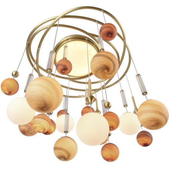 5457/21C Люстра потолочная премиум, коричневая, лампы G9 20шт (нет в компл) + LED 20W 2500K 1850лм ODEON LIGHT EXCLUSIVE CALLISTO