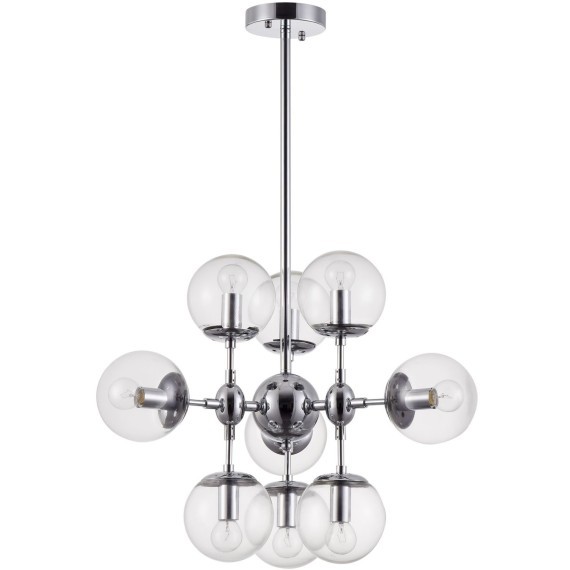 Люстра на штанге Freya FR5596PL-09CH Richard под лампы 9xE14 60W