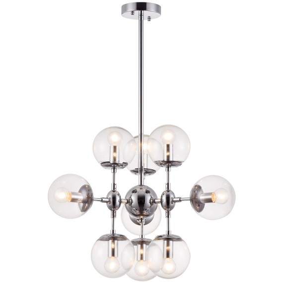 Люстра на штанге Freya FR5596PL-09CH Richard под лампы 9xE14 60W