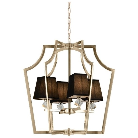 Подвесная люстра  LDP 1249-4 GD+BK