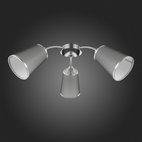 SLE103002-03 Светильник потолочный Хром/Черный E14 3*40W MALEONTE