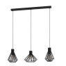 390125 BASIDANO Люстра потолочная с тремя лампами E27, черный, металл