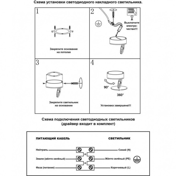 Накладной потолочный светильник Novotech 357704 RAZZO IP33 светодиодный LED 10W