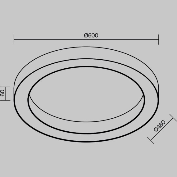Потолочный светильник Technical C093CL-45W4K-B