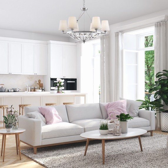 Подвесная люстра хрустальная Pantheon H021PL-06CH