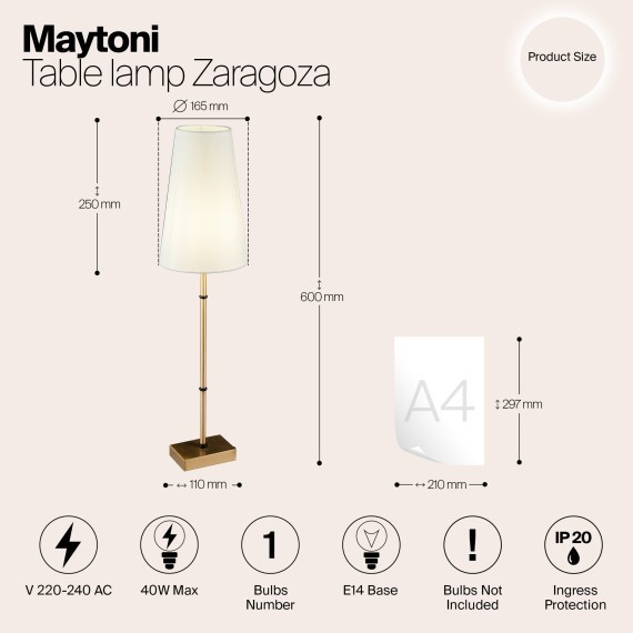 Люстра потолочная Maytoni H001CL-05BS Zaragoza под лампы 5xE14 40W