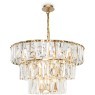 MOD043PL-18G Хрустальная подвесная люстра, основание матовое золото, 18 ламп Е14 Maytoni Puntes