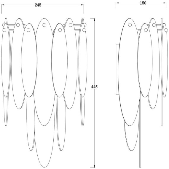 Настенный светильник (бра) Freya FR5217WL-02FG
