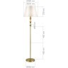 SL2003.305.01 Светильник напольный ST-Luce латунь/белый E27 1*40W AURORA