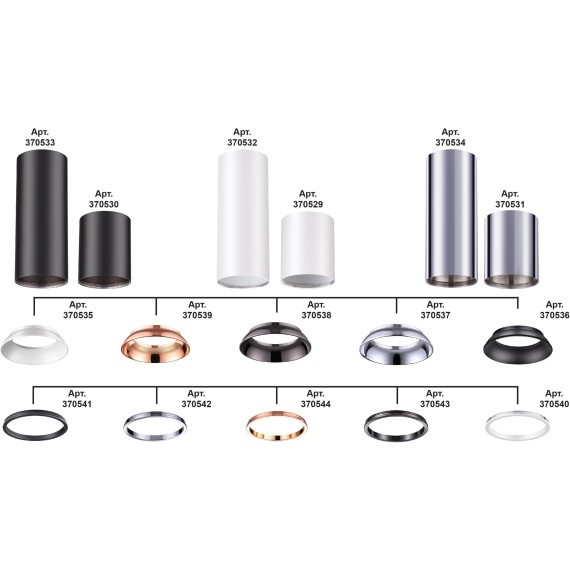 370538 KONST NT19 175 жемчужный черный Внутр. декоративное кольцо к артикулам 370529 - 370534 UNITE