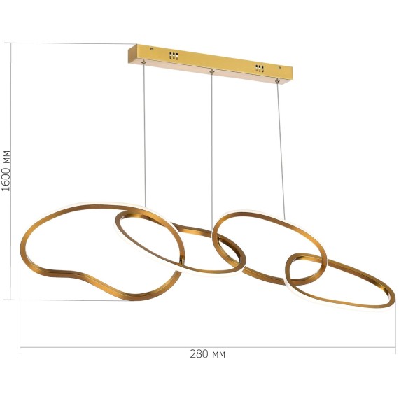 SL6505.203.40 Светильник подвесной ST-Luce Золотистый/Золотистый LED 1*40W 4000K ABRA